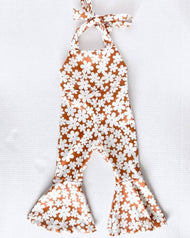 Bailey's Blossoms - Andi Pleated Bell Bottom Jumpsuit - Flower Child