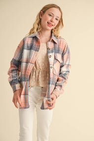 heart and arrow - TWEEN GIRLS KIDS ONE POCKET SHACKET (7-14)