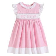 Lil Cactus - Pink Striped Big Sister Smocked Dress