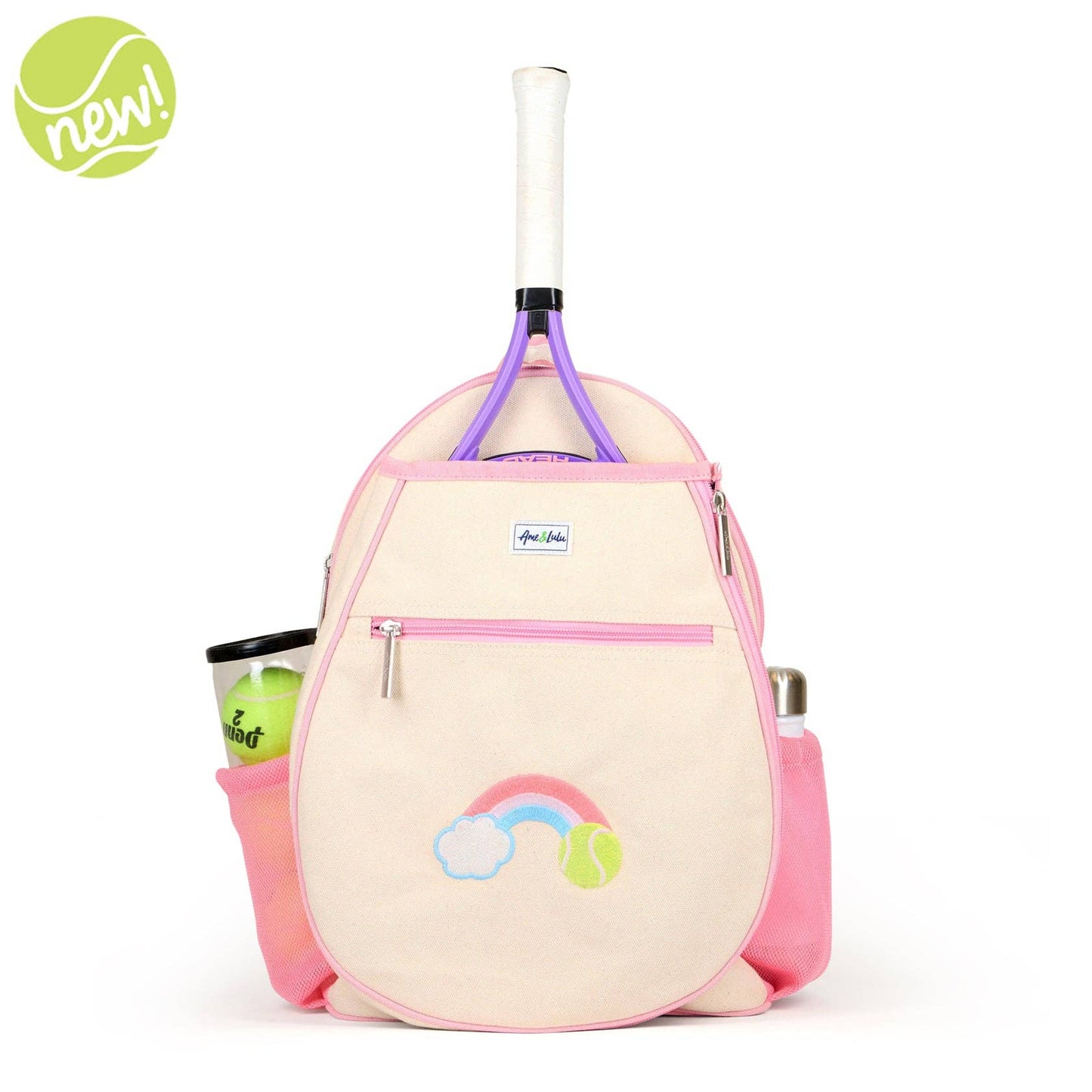 Ame & Lulu - Tennis Camper Backpack: Pink Pastel Rainbow