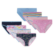 Andy & Evan - Girls Toddler / Tween Eight Pack Bikini Brief: Navy