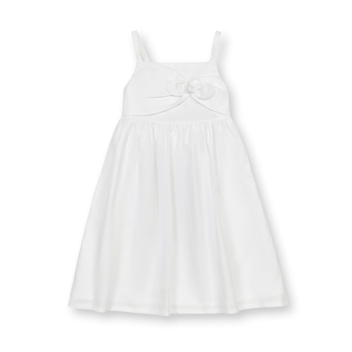Hope and Henry - Bow Front Sundress: White Linen