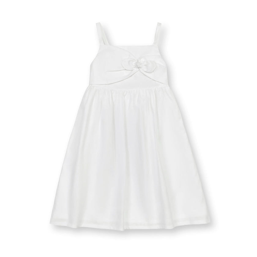 Hope and Henry - Bow Front Sundress: White Linen