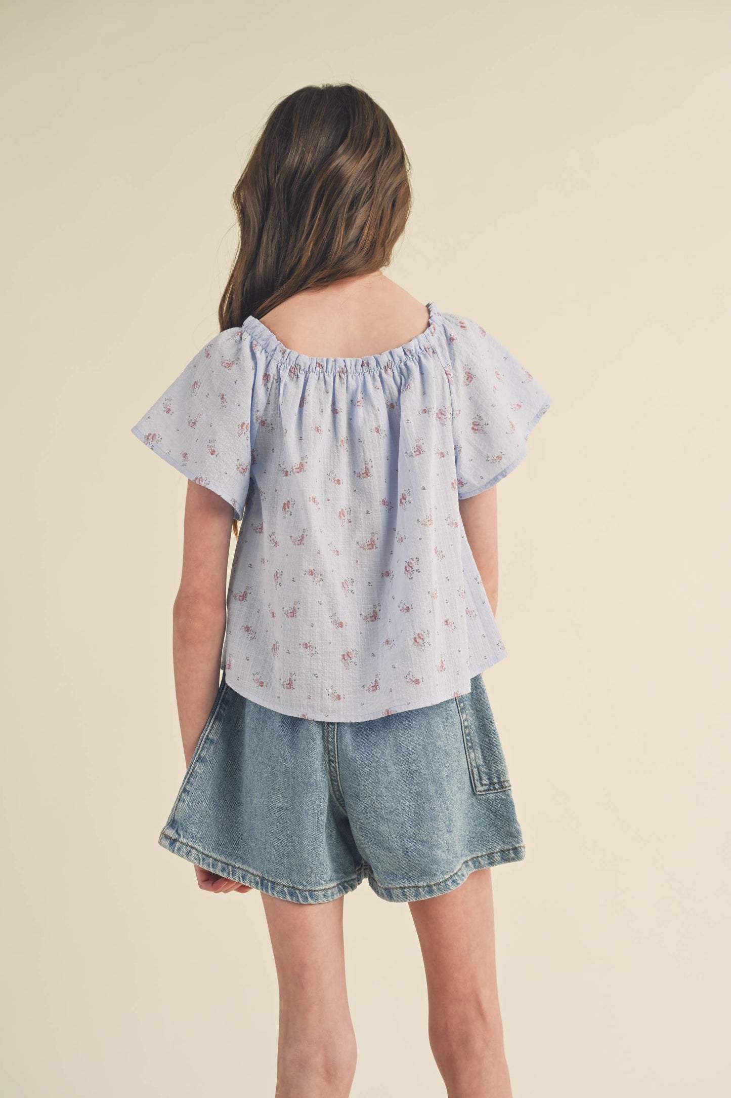 heart and arrow - TWEEN KIDS GIRLS PEASANT SHORT SLEEVE LOOSE FIT TOP (7-14)
