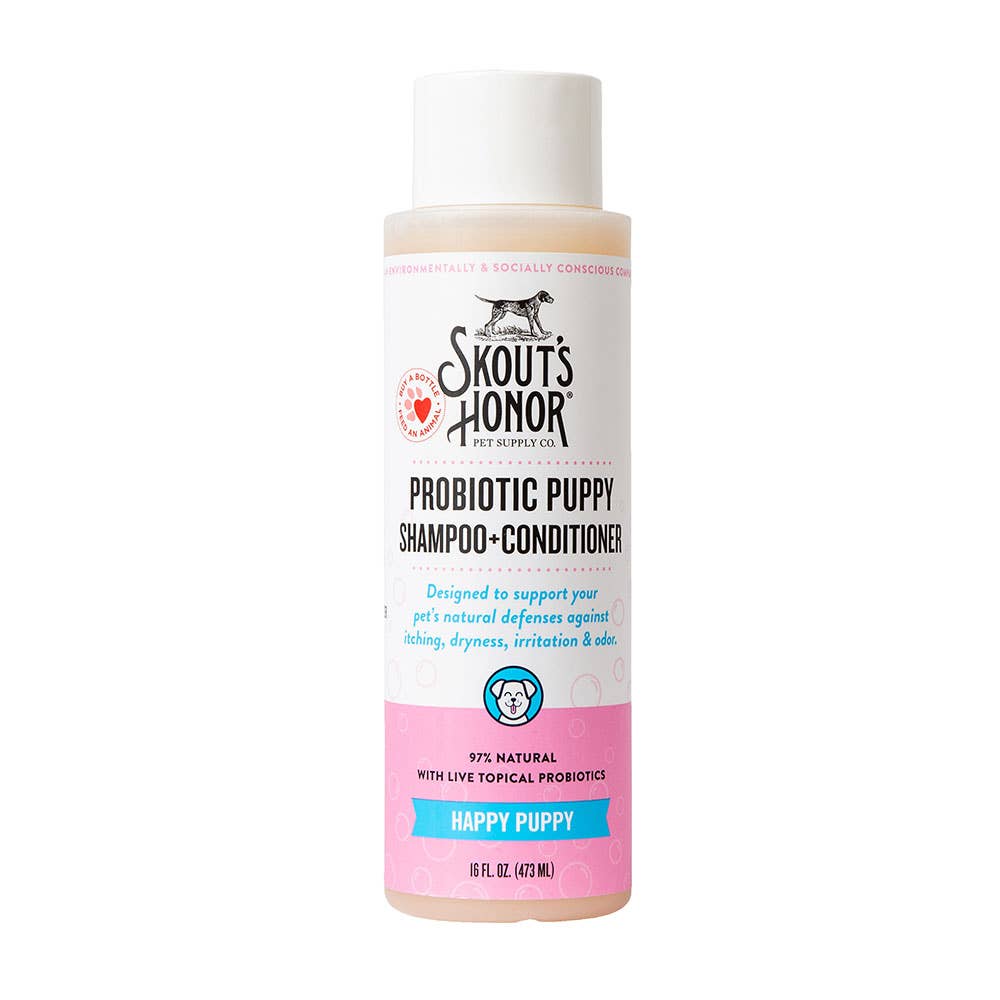 Pet Palette Distribution - Skout's Honor Probiotic Shampoo+Conditioner Happy Puppy 16oz