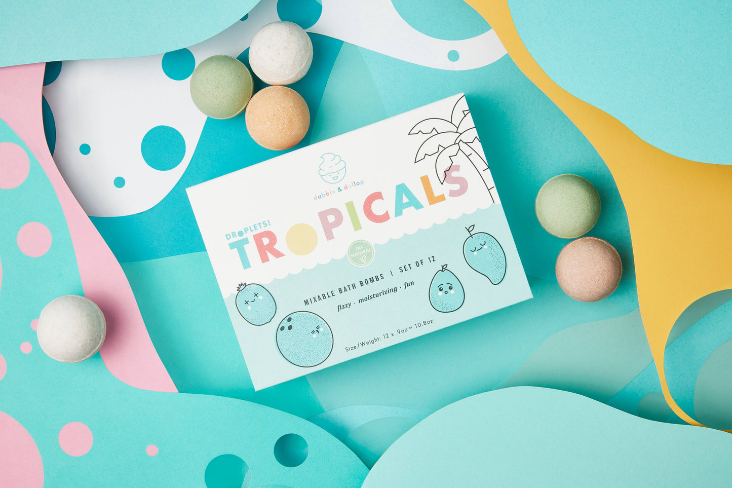 Dabble & Dollop - Mini Bath Bombs Box Set - Tropicals