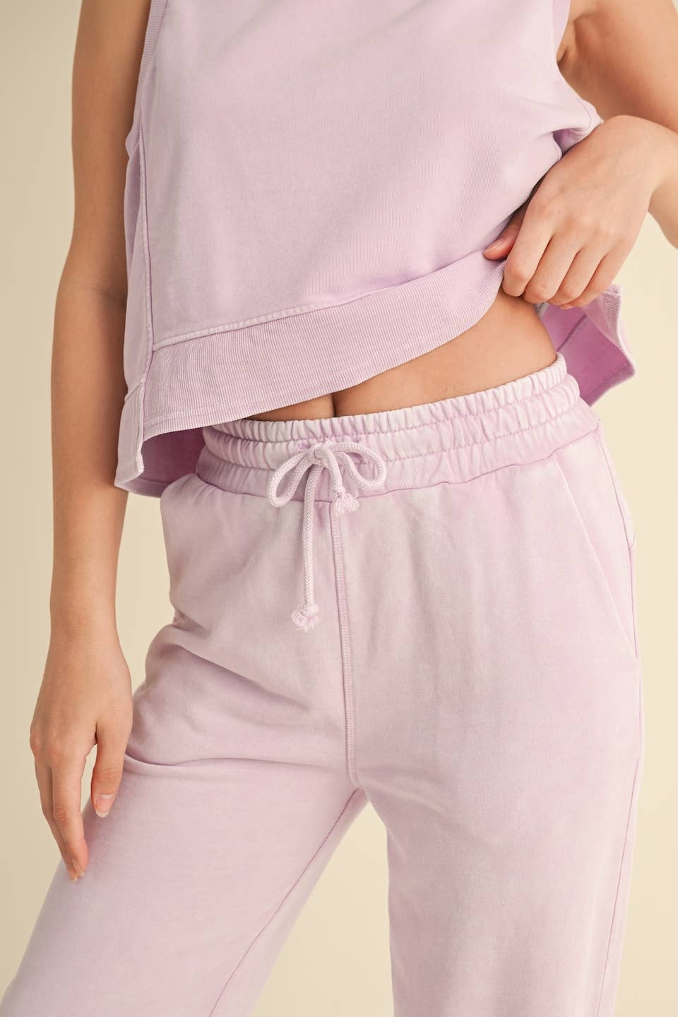 KIMBERLY C - Mineral Wash Pants: Charcoal