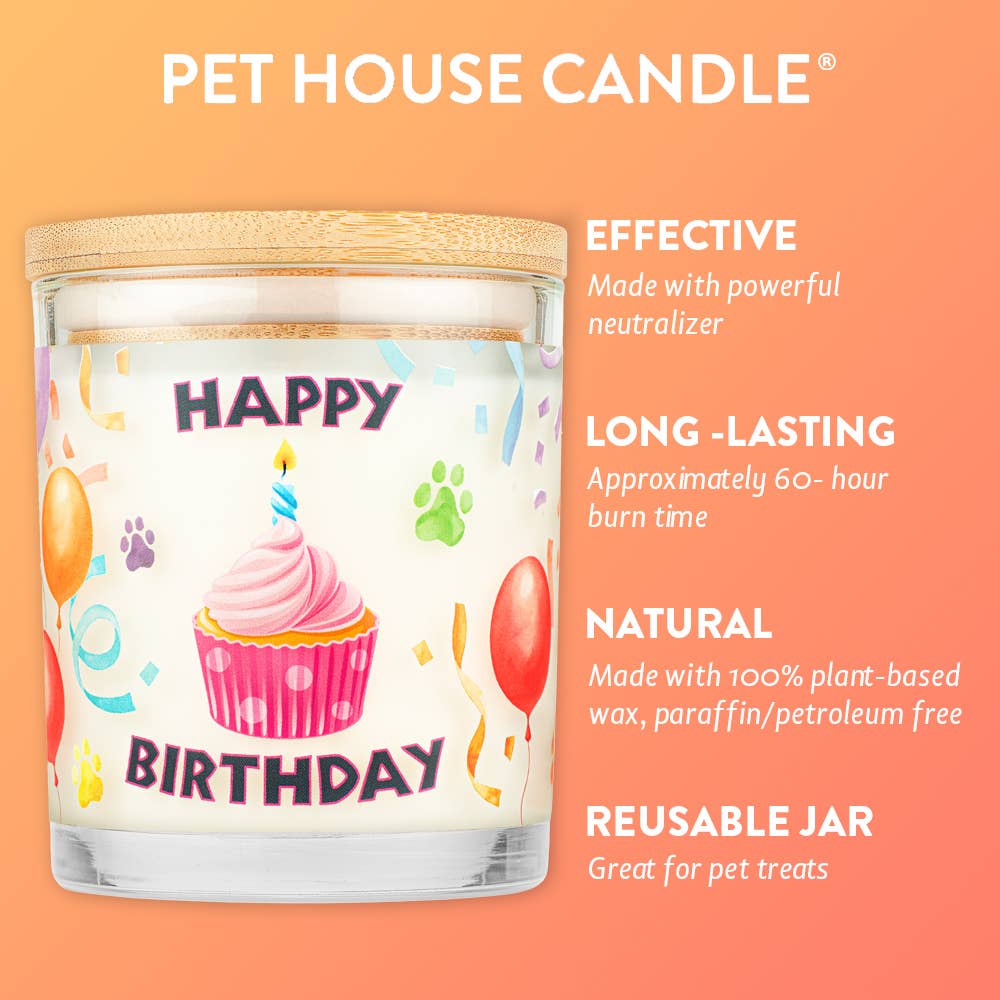 Pet House by One Fur All - Happy Birthday Candle 9 oz