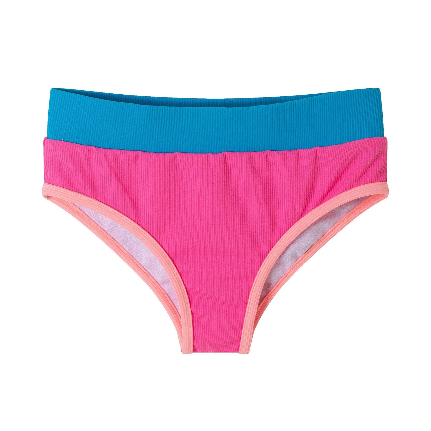 Andy & Evan - Kids (4-16) Two Piece Swim Suit | Pink Color Block: Pink