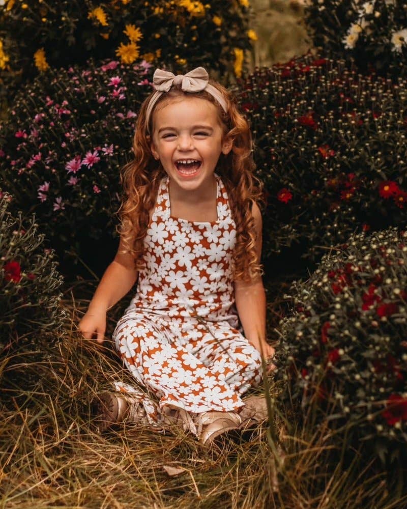 Bailey's Blossoms - Andi Pleated Bell Bottom Jumpsuit - Flower Child