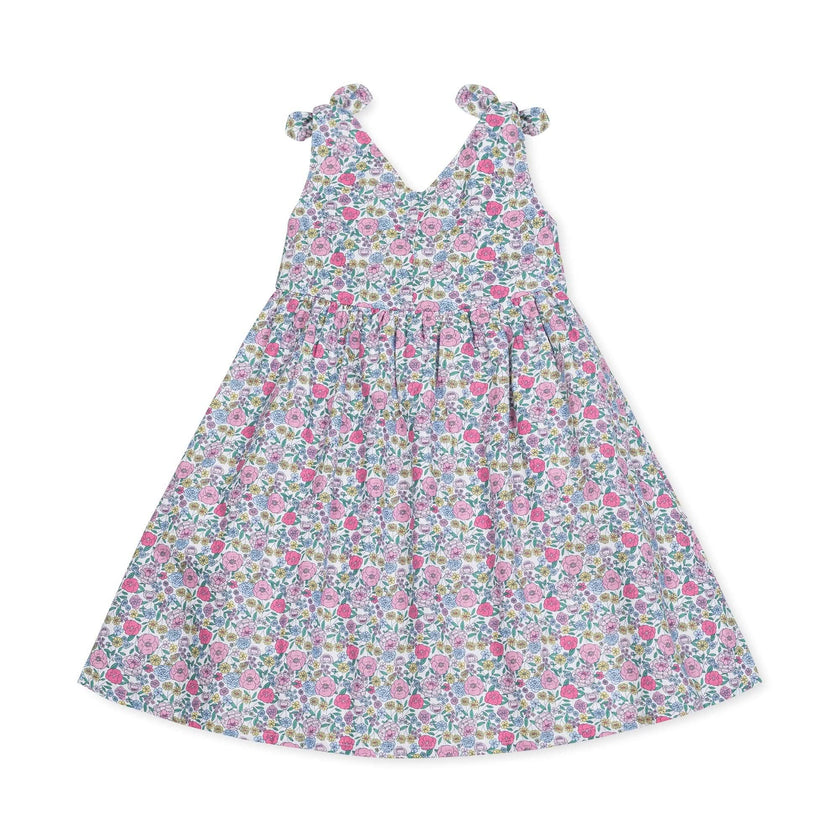 Hope and Henry - Bow Shoulder Swing Dress: Flower Show Floral