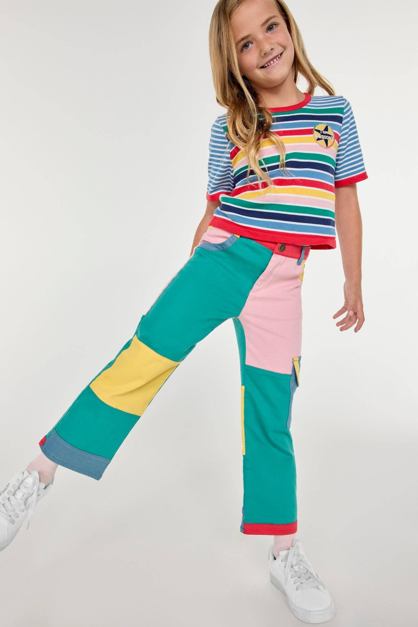 Finding Foxtale - Primary Patchwork Pants: Primary Colors