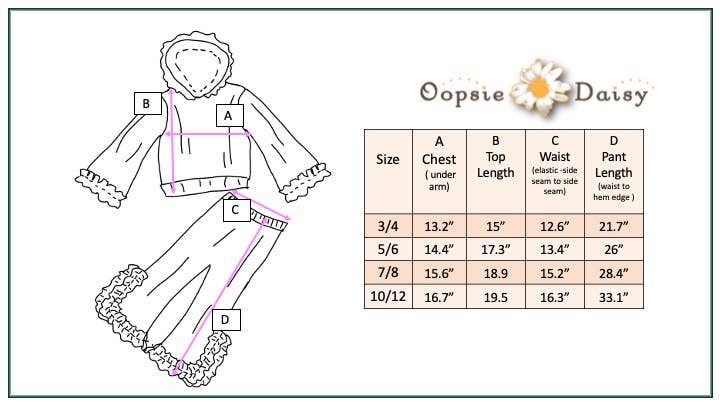 Oopsie Daisy - Girls Gray Sage Rainbow Hooded Sweatsuit Lounge Set