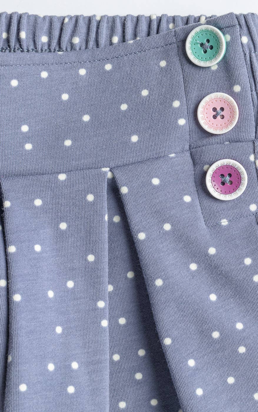 Finding Foxtale - Proper Pleated Skort: Marshmallow Dots