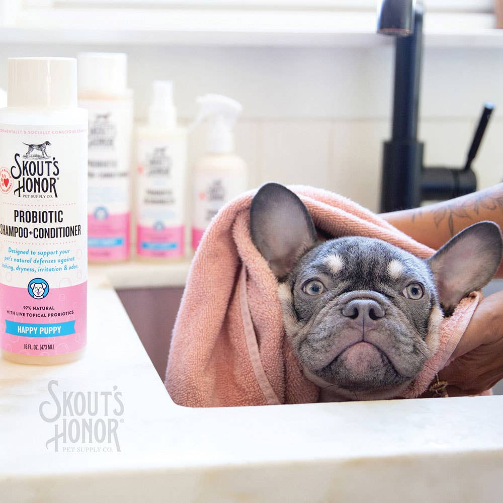 Pet Palette Distribution - Skout's Honor Probiotic Shampoo+Conditioner Happy Puppy 16oz