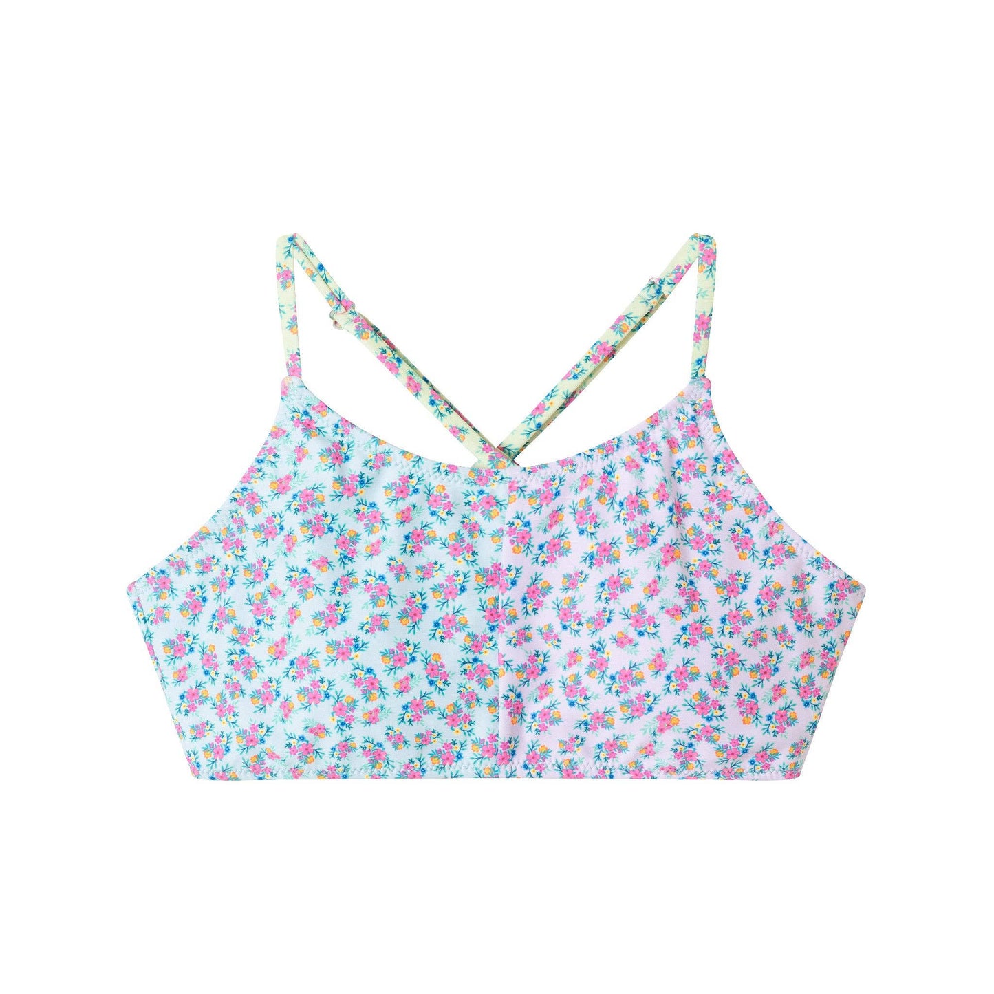 Andy & Evan - Kids (7-16) Two Piece Swim Suit | Floral: Blue