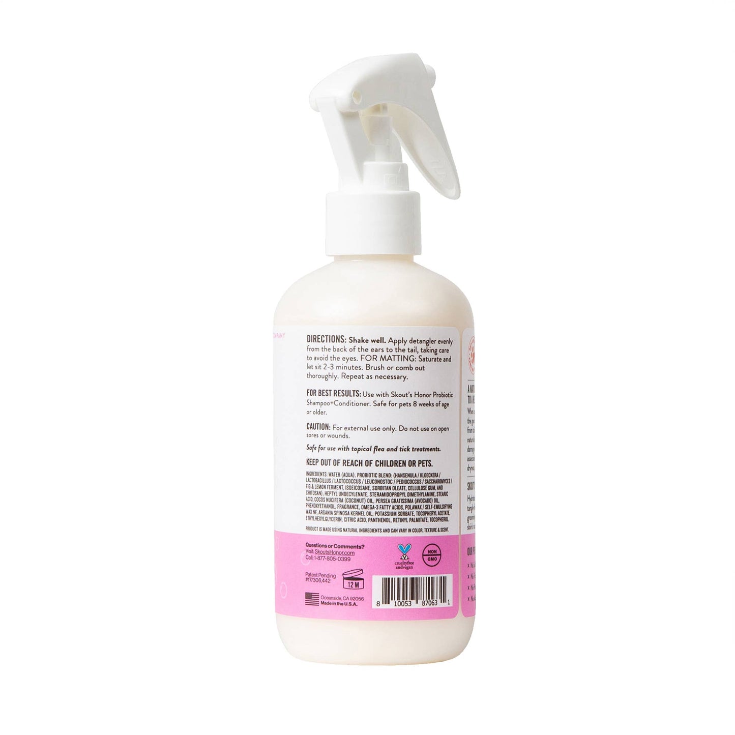 Pet Palette Distribution - Skout's Honor Probiotic Daily Use Detangler Happy Puppy 8 oz