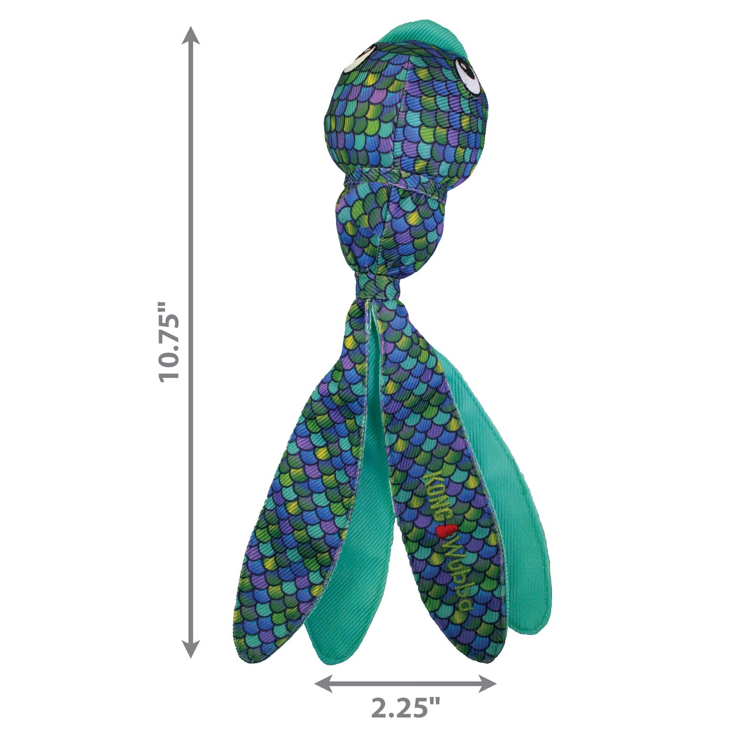 Pet Palette Distribution - KONG® Wubba Finz Dog Tug Toy Blue Small