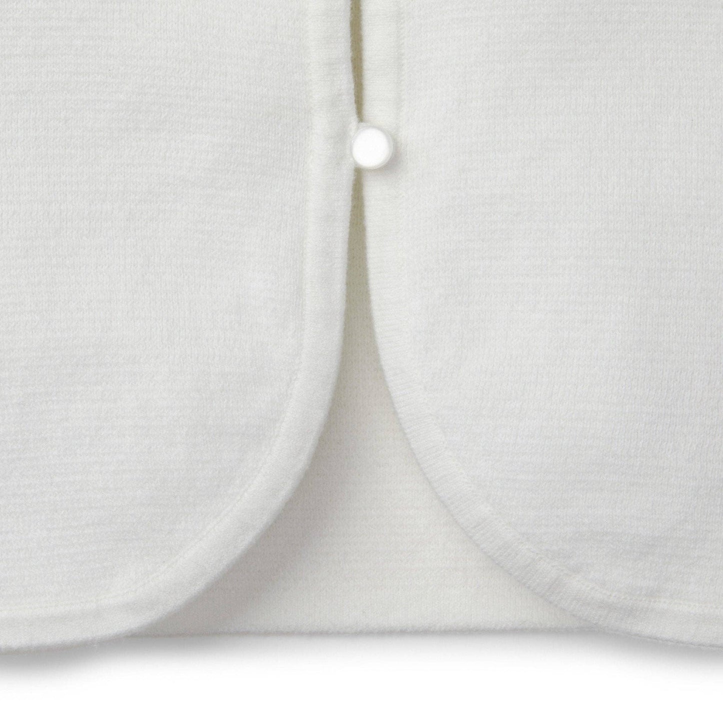 Hope and Henry - Cropped Curved Hem Cardigan: White