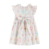 Lil Cactus - Pink and White Birthday Girl Smocked Dress