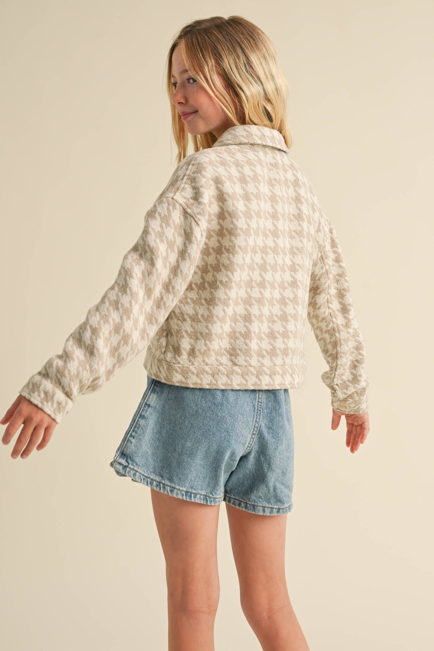 heart and arrow - TWEEN KIDS GIRLS CROPPED TRUCKET JACKET (7-14)