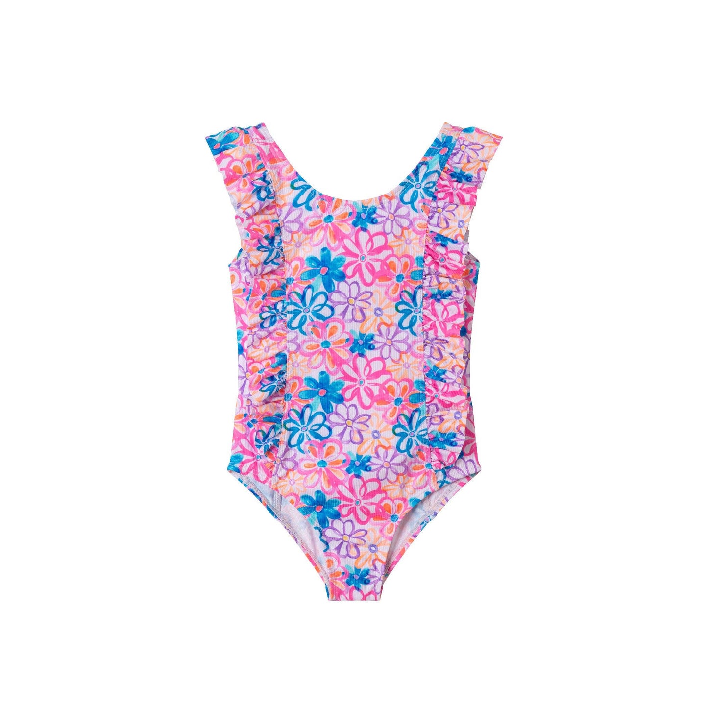 Andy & Evan - Kids (2-7) One Piece Swim Suit | Floral: Blue
