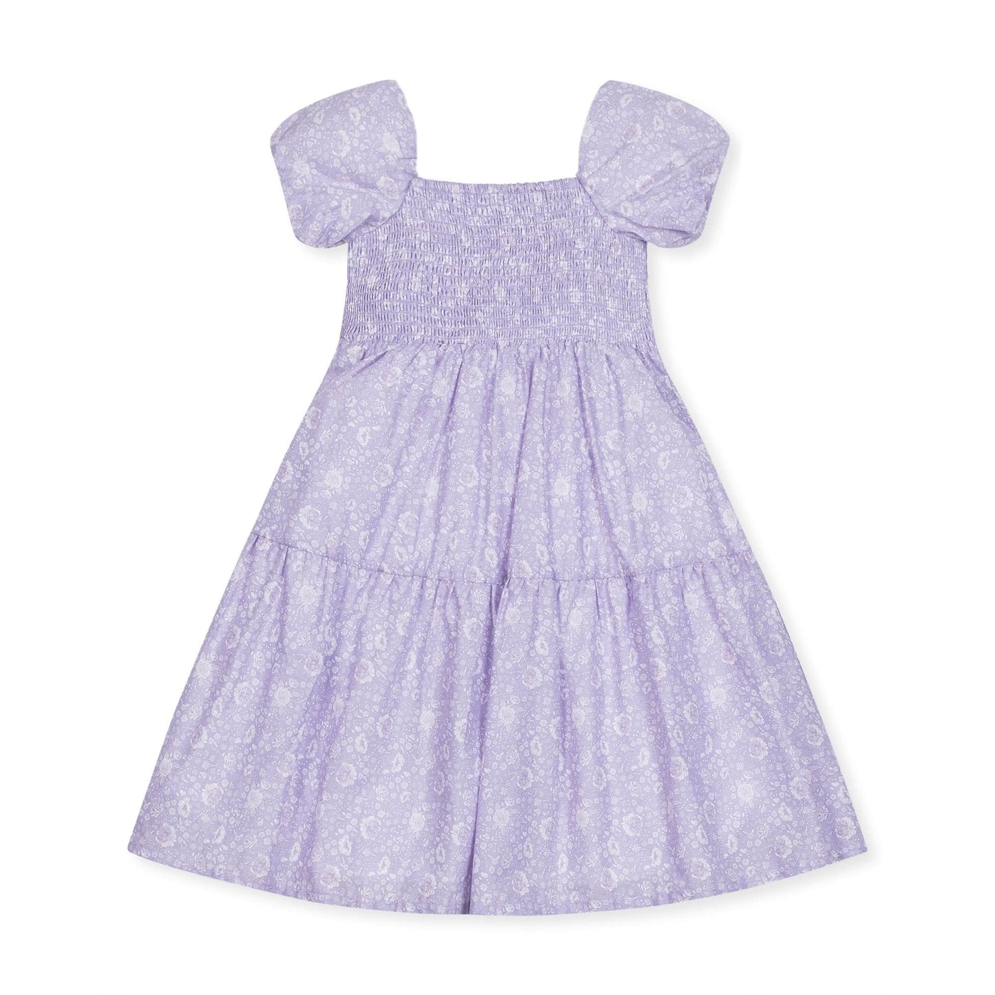 Hope and Henry - Smocked Bubble Sleeve Dress - Baby: Lavender Field Floral / 3-6 Months