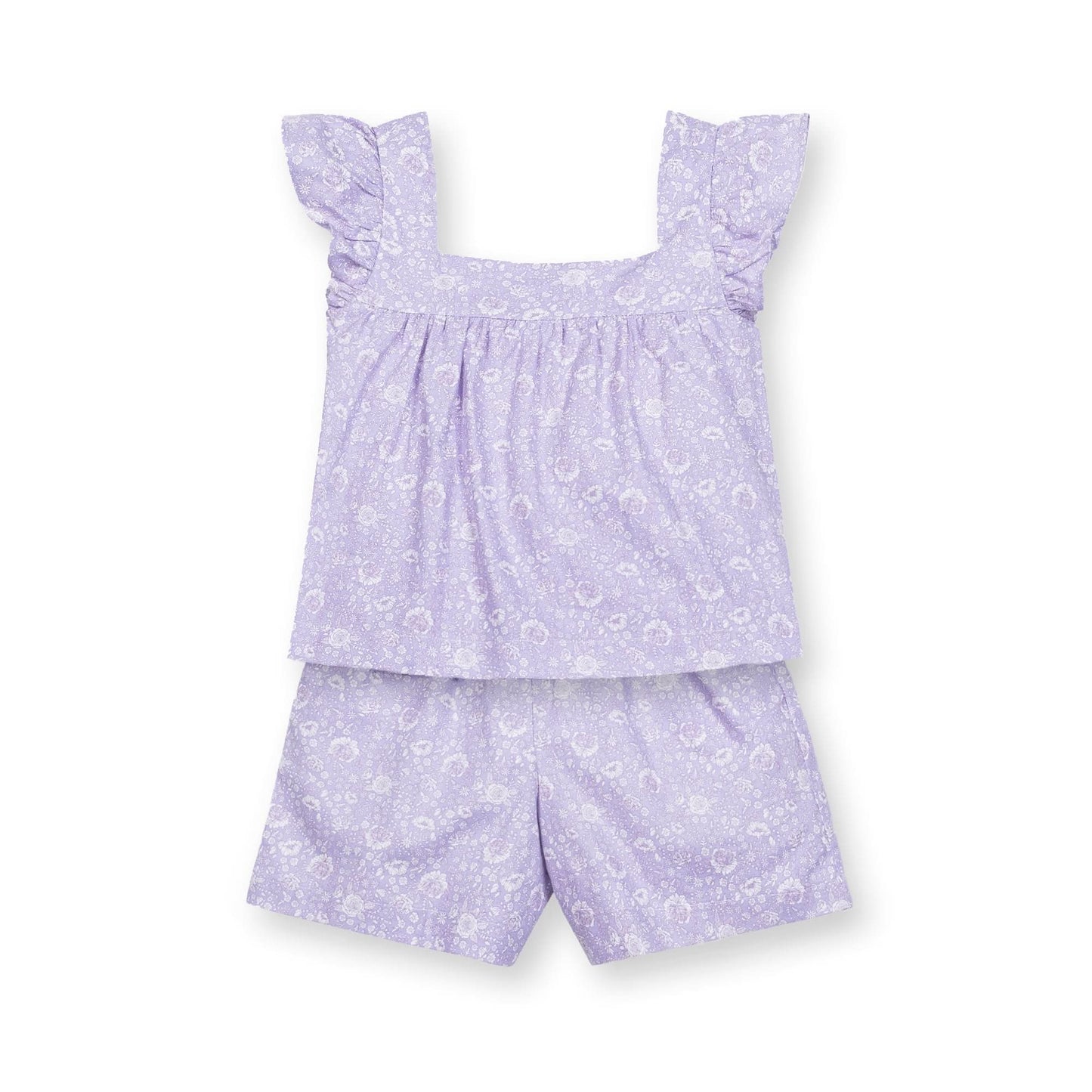 Hope and Henry - Faux Top Romper: Lavender Fields Floral