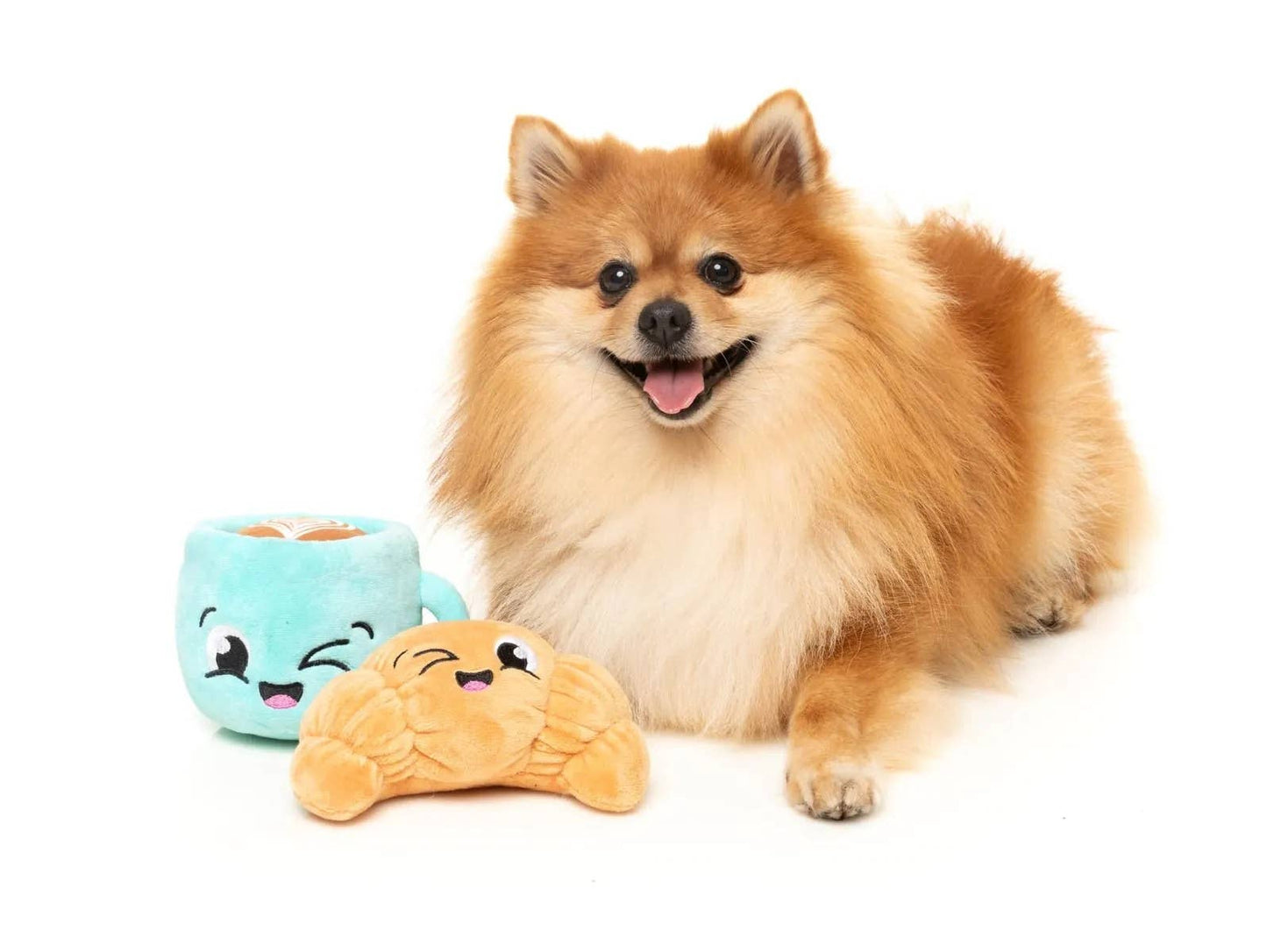 Pet Palette Distribution - FuzzYard Croissant & Cappuccino Plush Dog Toy 2pk