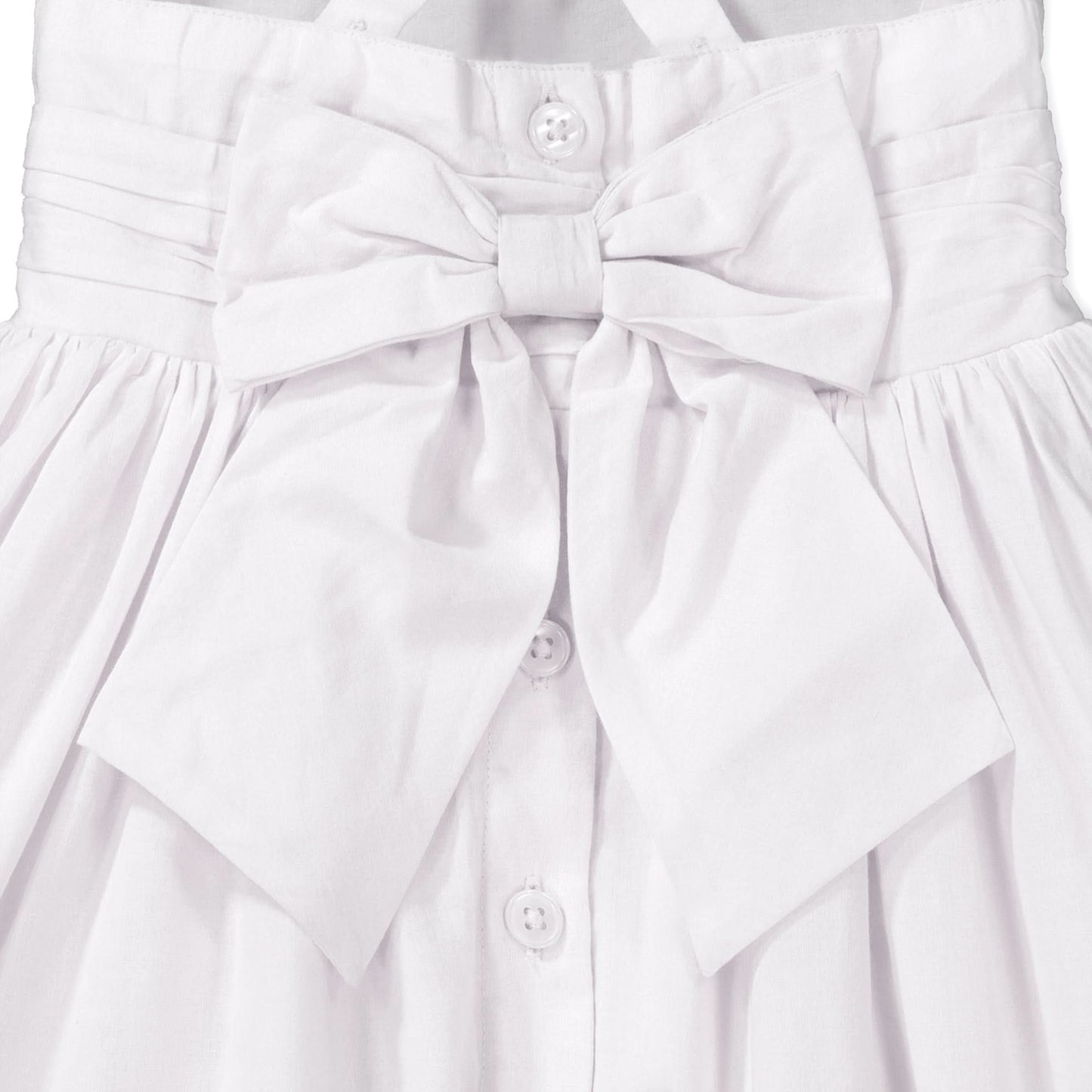 Hope and Henry - Organic Special Sundress with Embroidered Hem: White