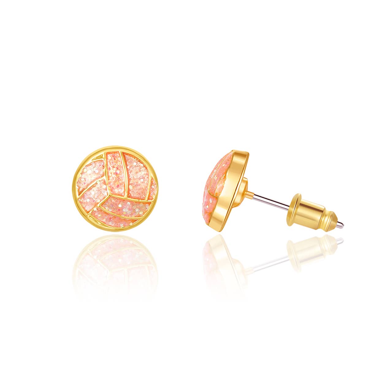 Girl Nation - Glitter Volleyball Cutie Stud Earrings