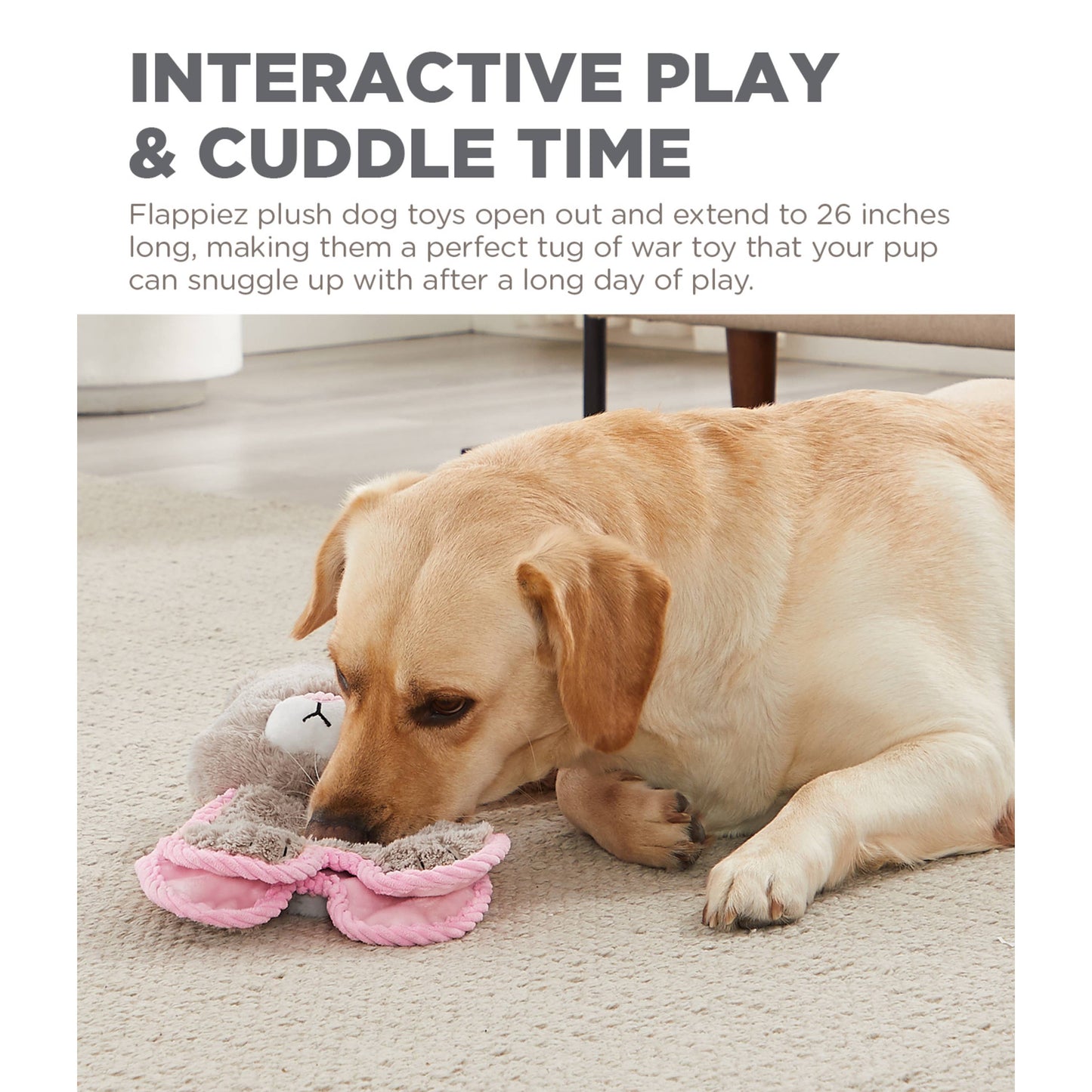 Pet Palette Distribution - Outward Hound Cuddle Tugs Bunny Plush Dog Toy