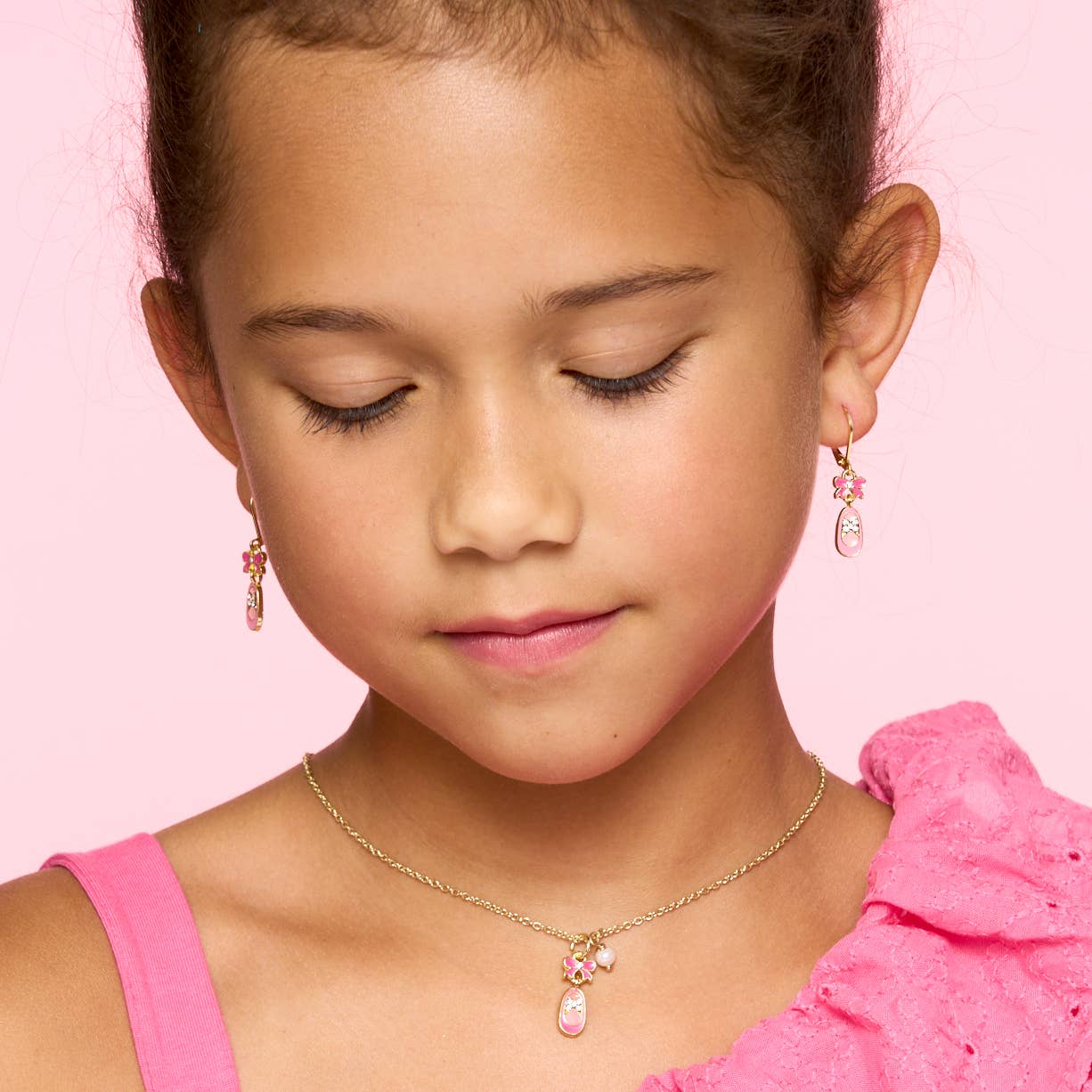 Girl Nation - Crystal Ballet Shoes Leverback Earrings