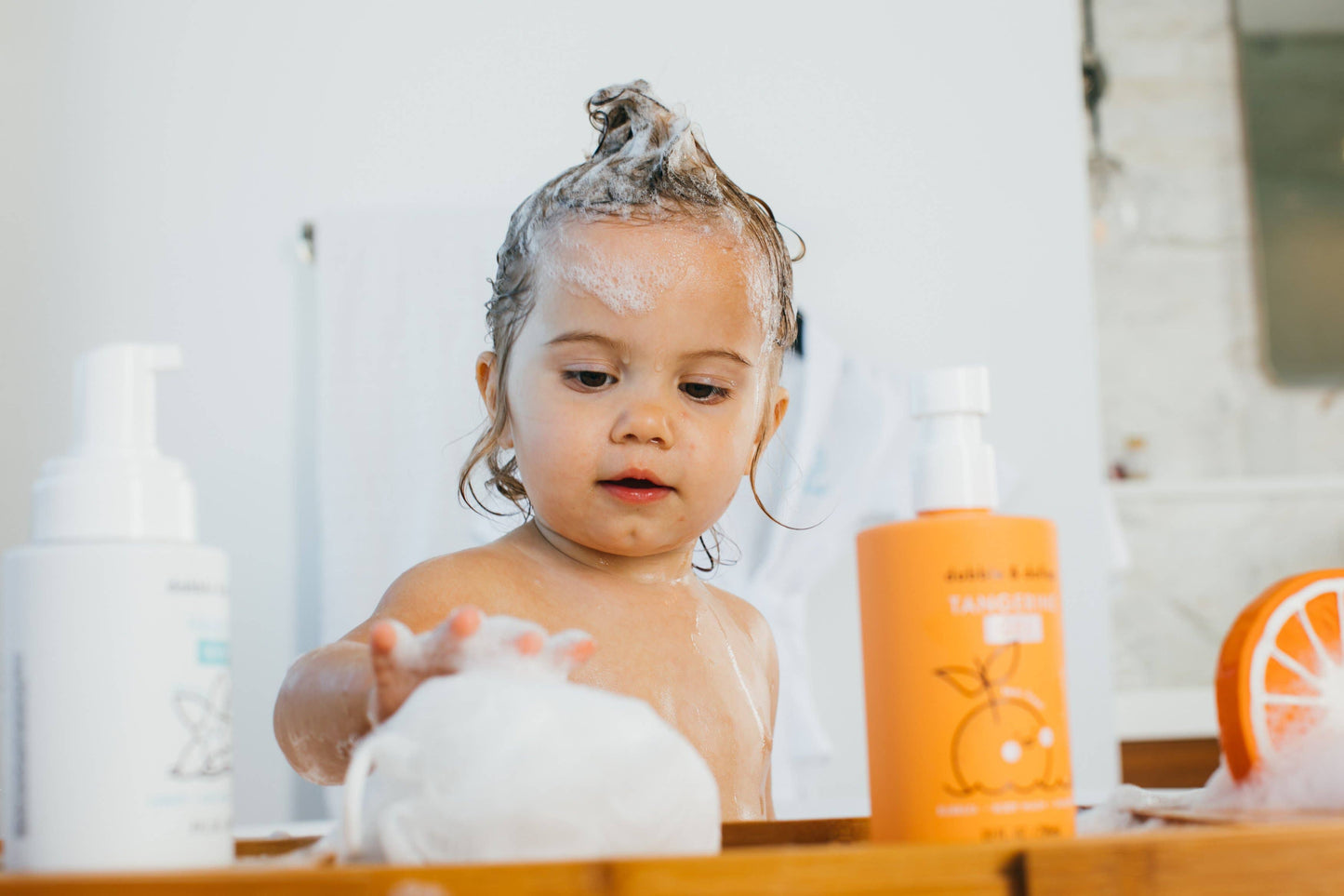 Dabble & Dollop - All-Natural Tangerine Shampoo, Body Wash & Bubbles