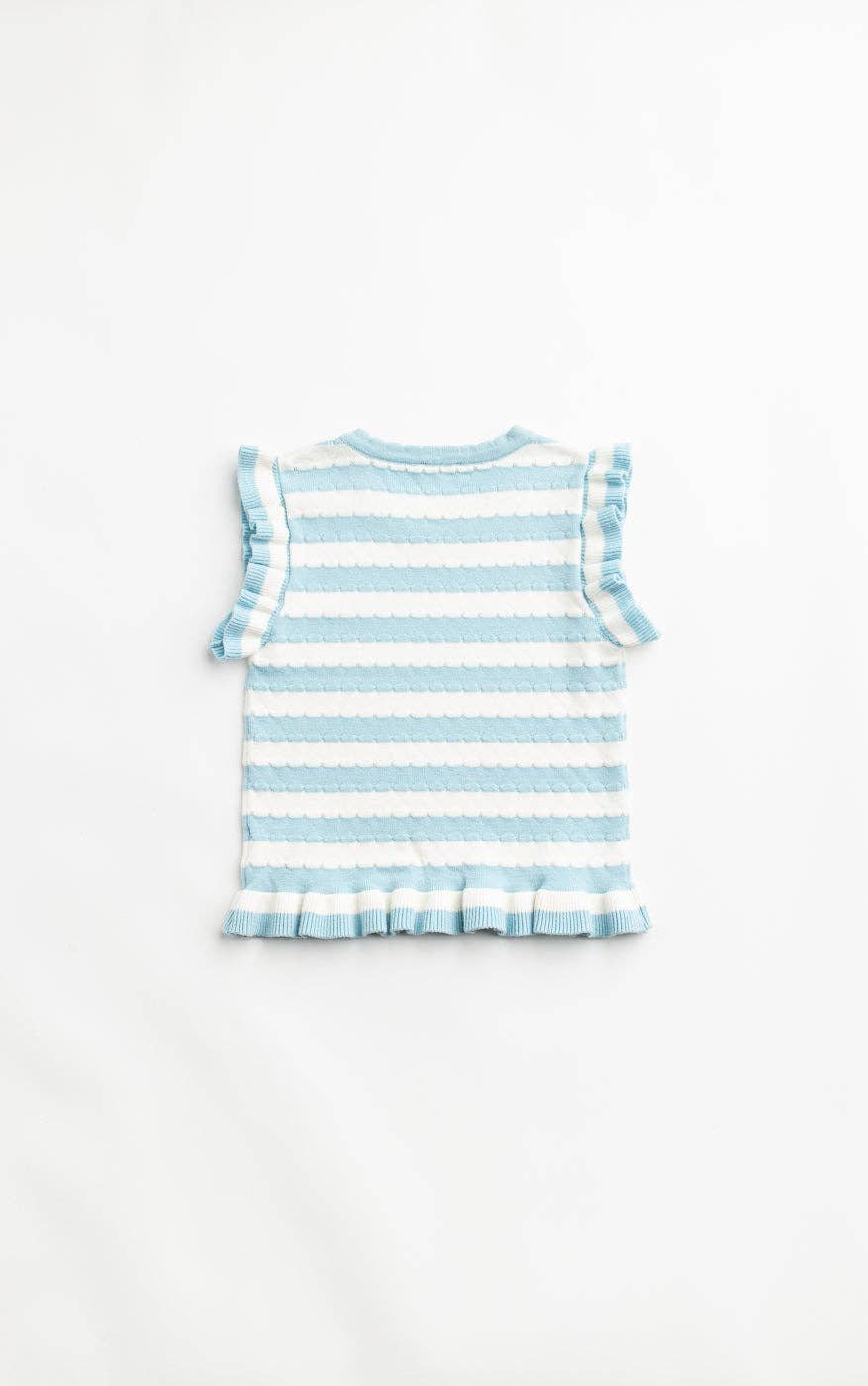 Finding Foxtale - Blue Skies Sweater Tank: Blue Skies Stripe / 8