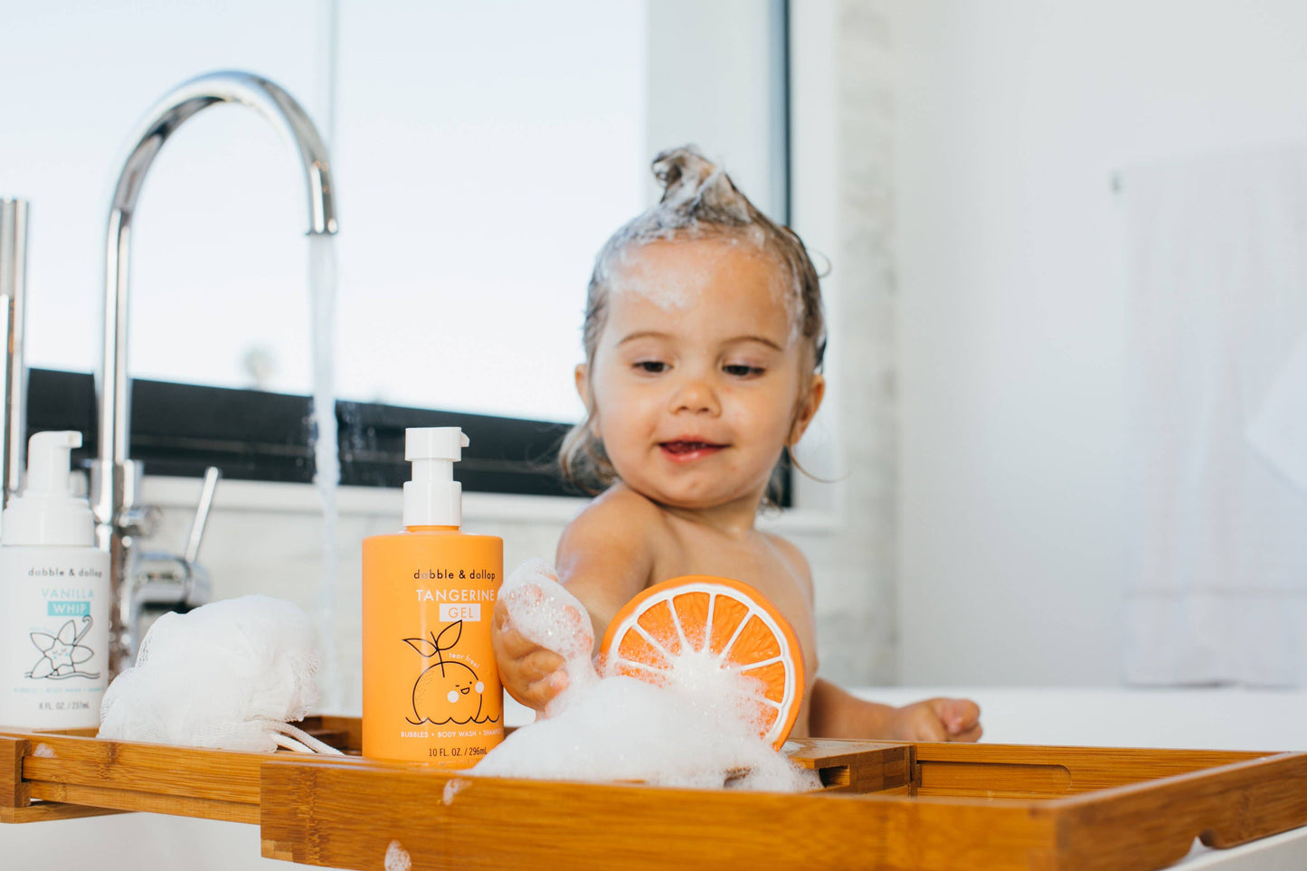 Dabble & Dollop - All-Natural Tangerine Shampoo, Body Wash & Bubbles