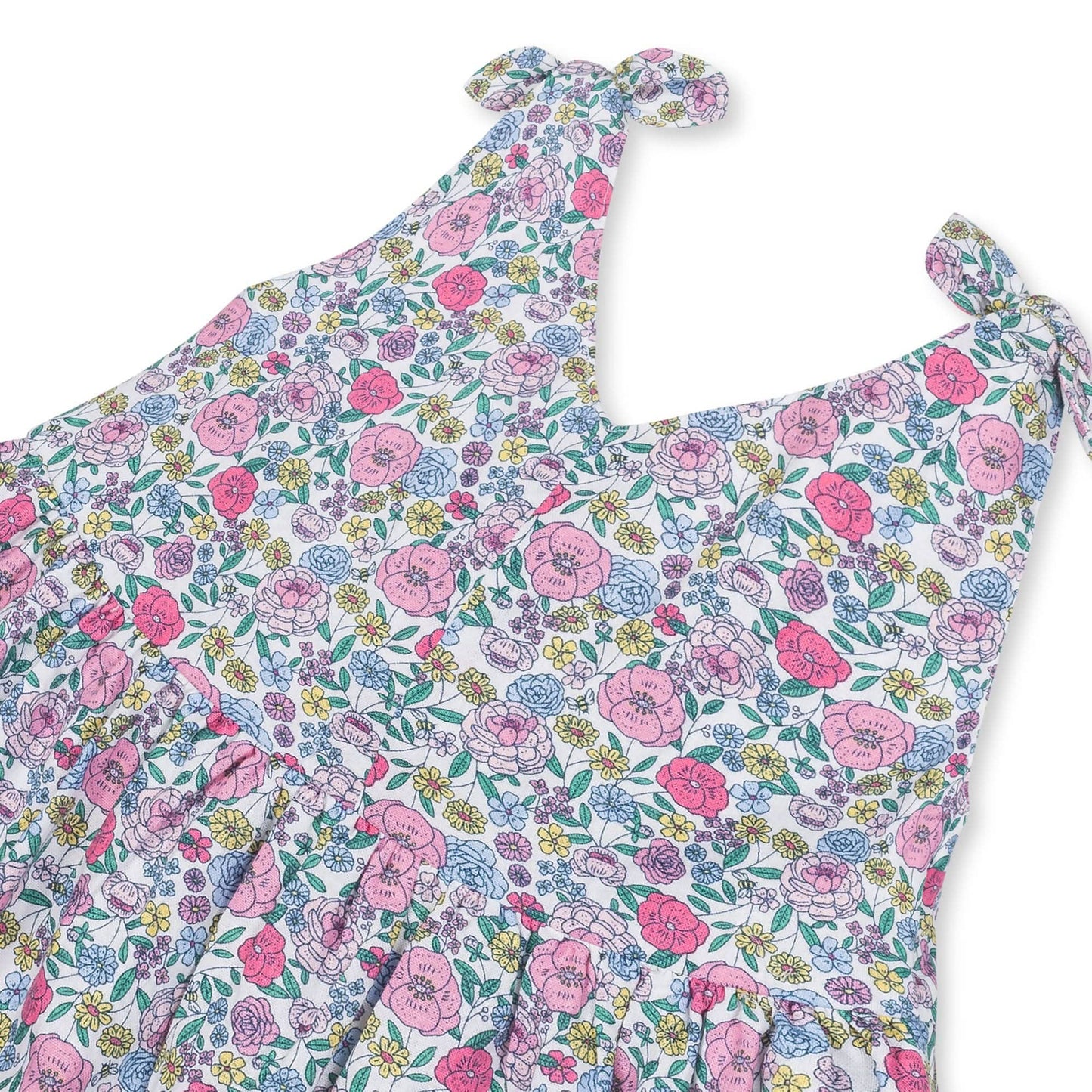 Hope and Henry - Bow Shoulder Swing Dress: Flower Show Floral