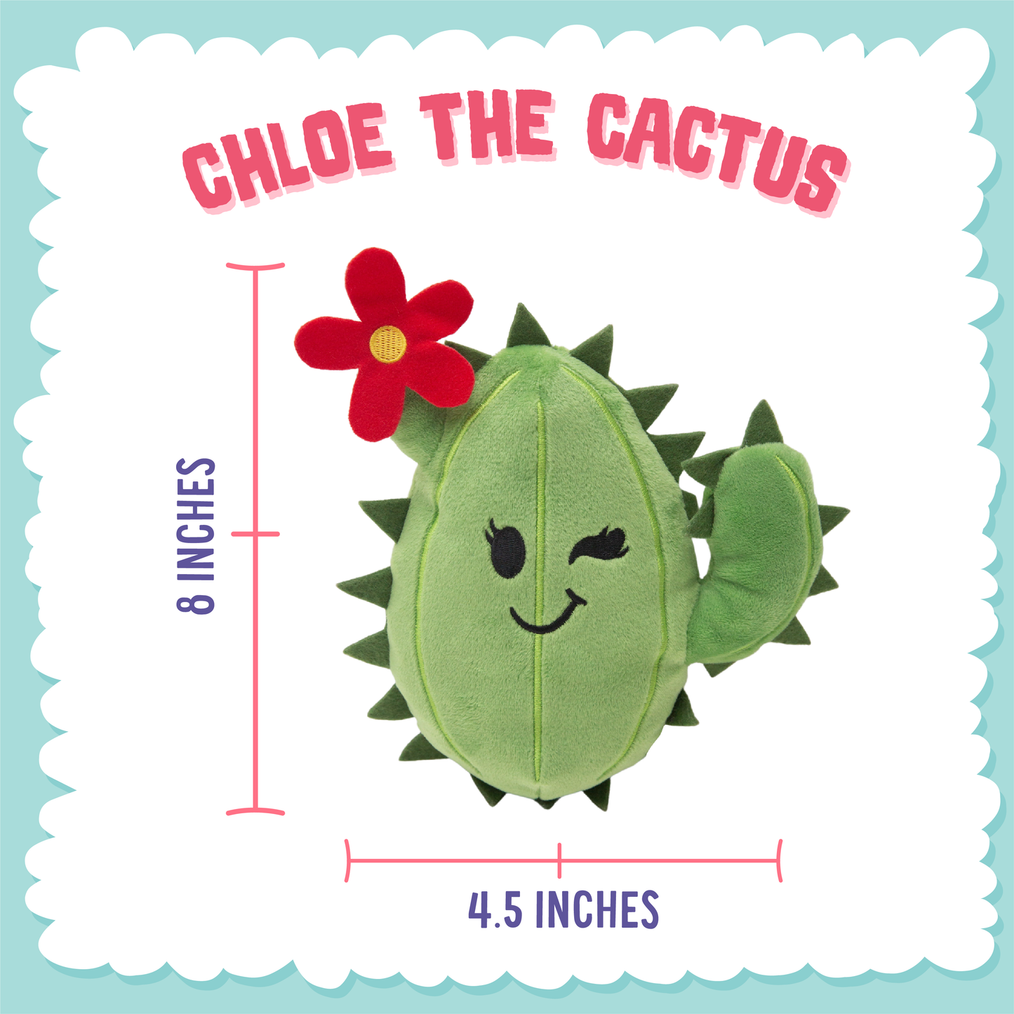Pet Palette Distribution - SnugArooz Chloe the Cactus Plush Dog Toy 6"