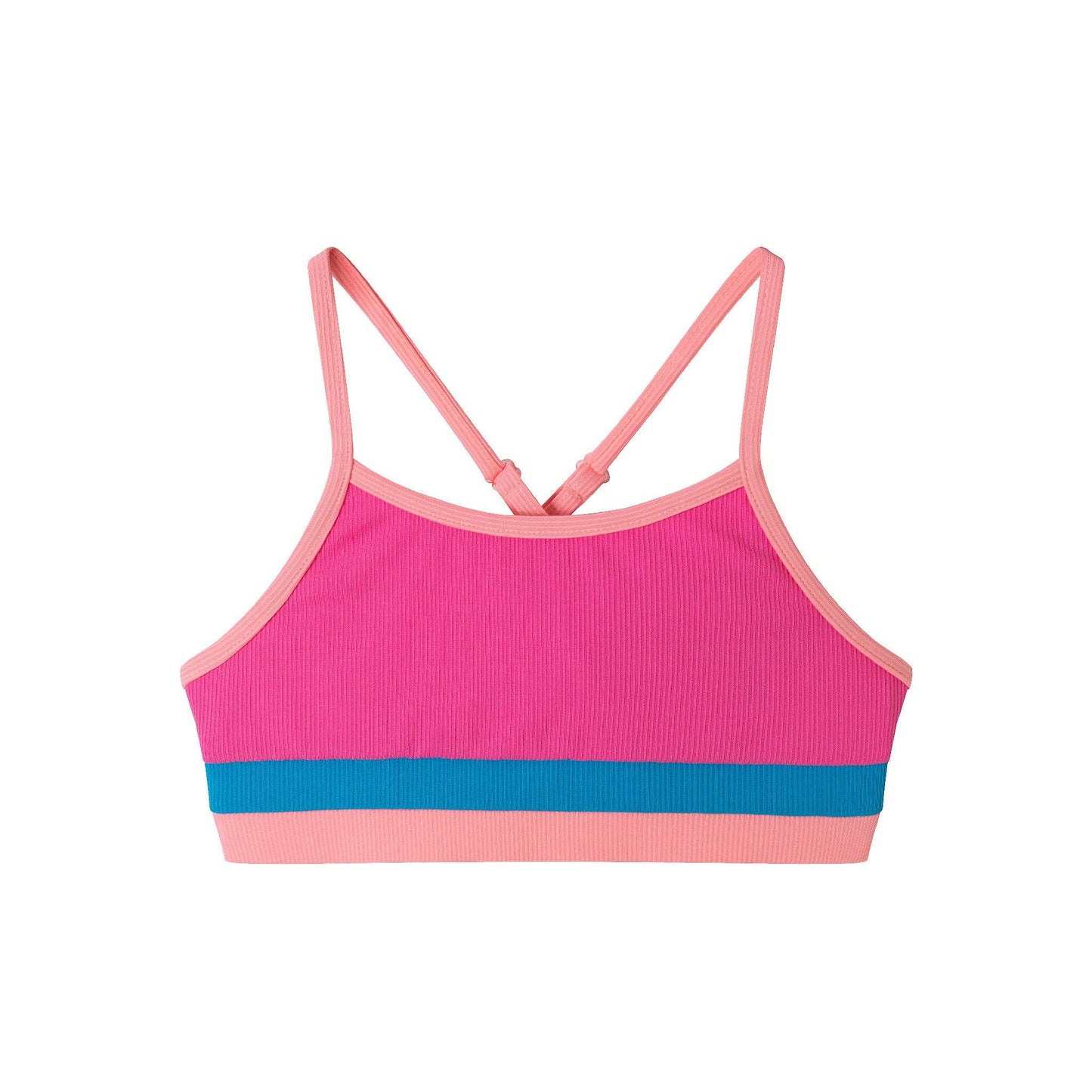 Andy & Evan - Kids (4-16) Two Piece Swim Suit | Pink Color Block: Pink