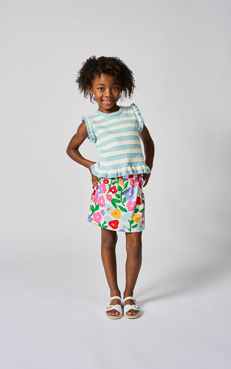 Finding Foxtale - Blue Skies Sweater Tank: Blue Skies Stripe / 8