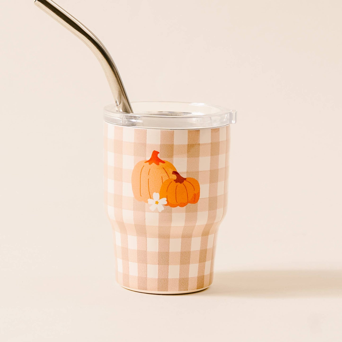 The Darling Effect - 2 oz Tiny Tumbler-Pumpkin Gingham