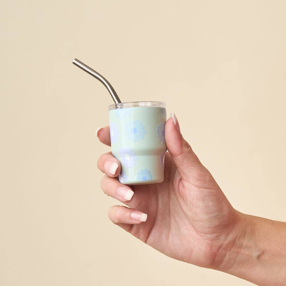 The Darling Effect - 2 oz Tiny Tumbler-Darling Daisy Aqua