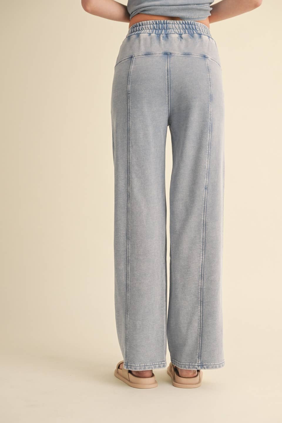 KIMBERLY C - Mineral Wash Pants: Charcoal
