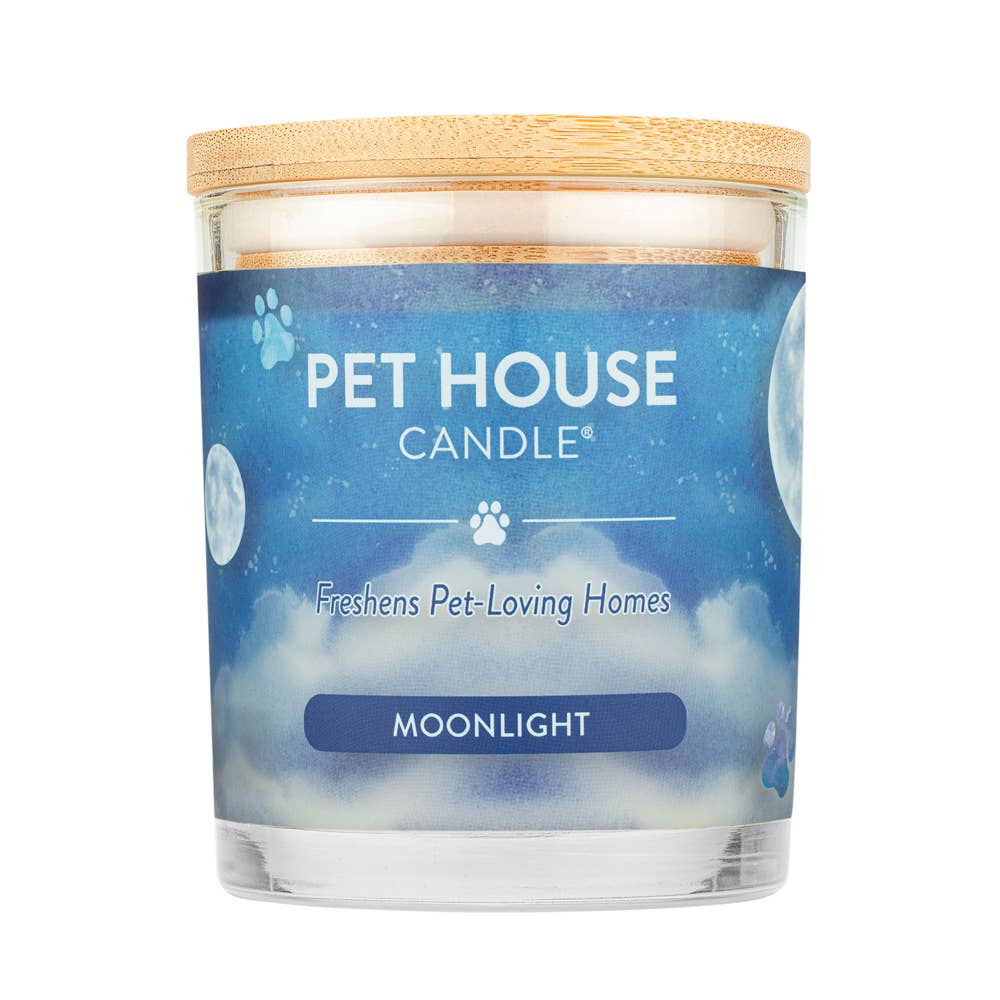 Pet House by One Fur All - Moonlight 9 oz Candle - For pet-loving homes