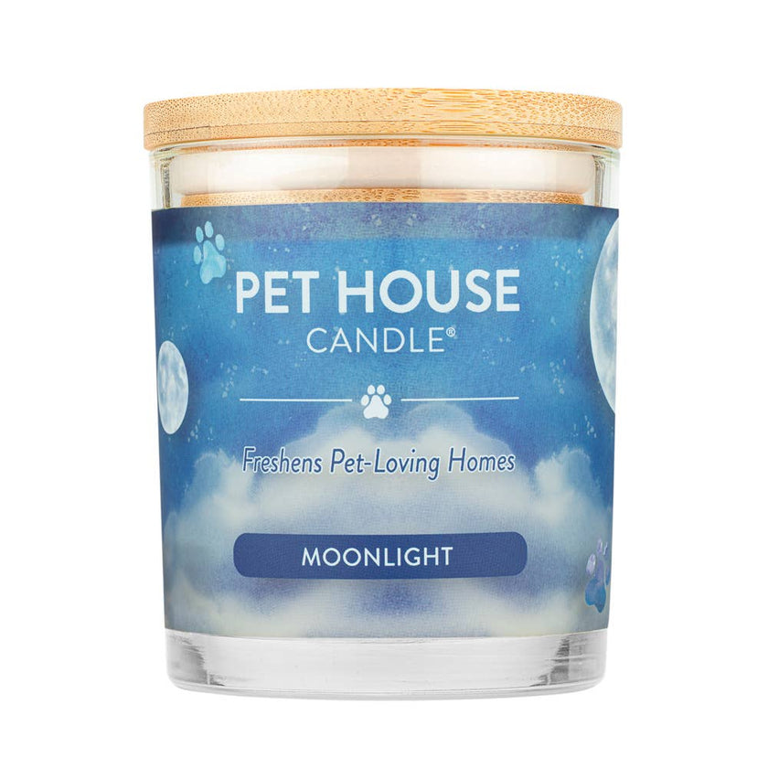 Pet House by One Fur All - Moonlight 9 oz Candle - For pet-loving homes