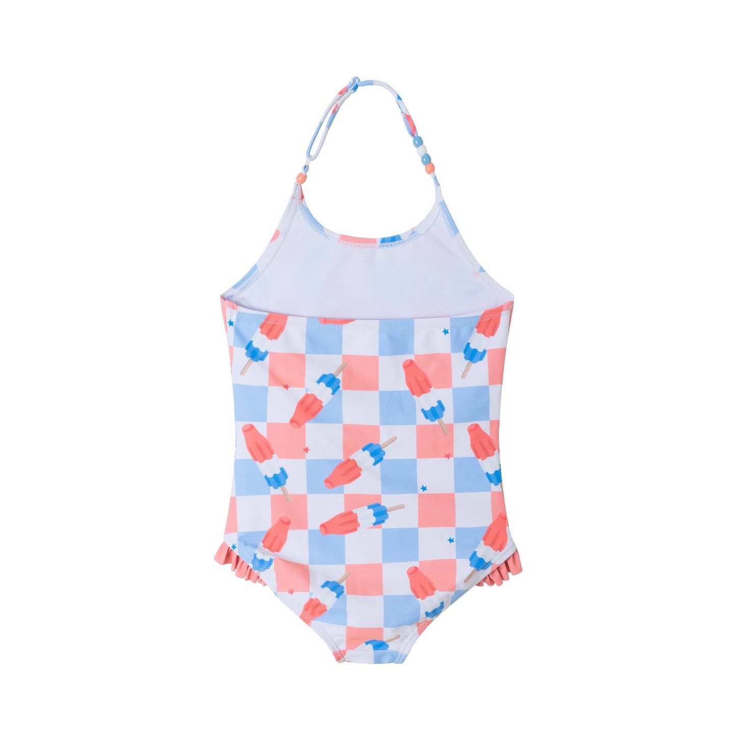 Andy & Evan - Kids (2-6x) One Piece Swimsuit | Popsicle Print: White