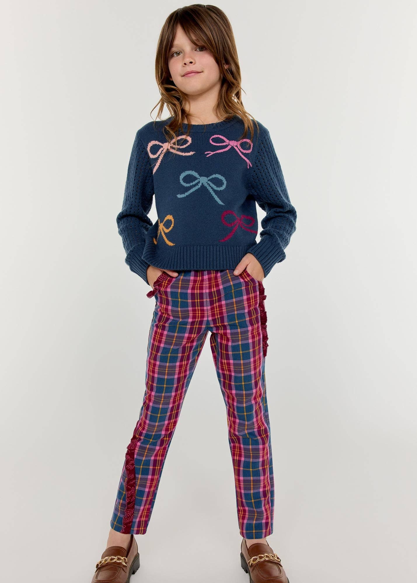 Finding Foxtale - Ribbons & Bows Sweater: Classic Navy / 6