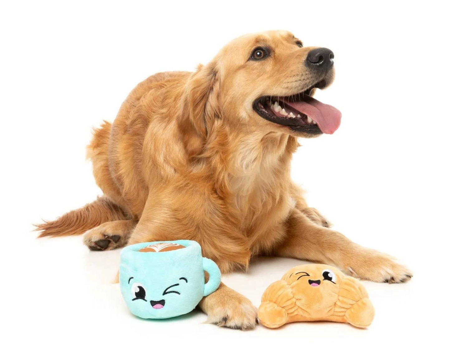 Pet Palette Distribution - FuzzYard Croissant & Cappuccino Plush Dog Toy 2pk