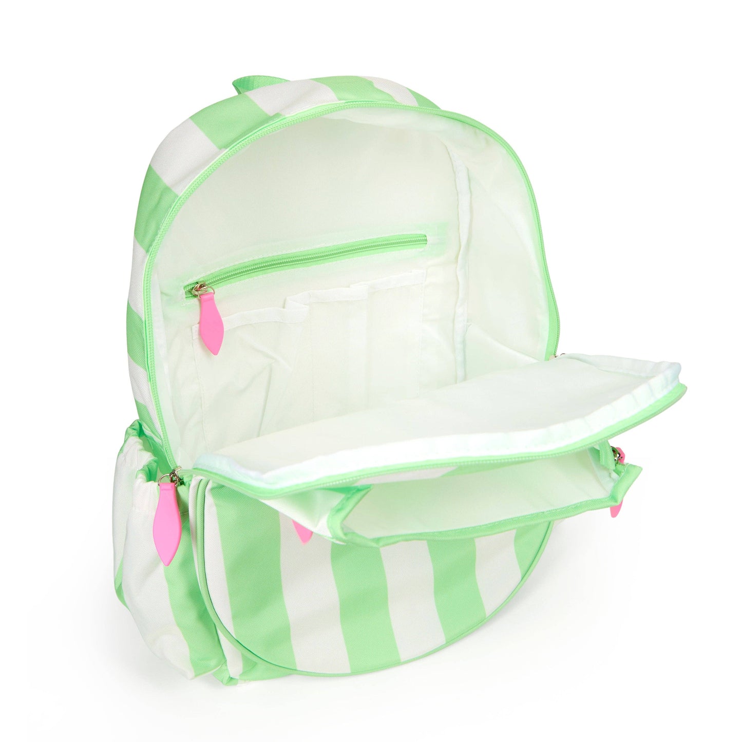 Ame & Lulu - Jr. Love Tennis Backpack: Mint Cabana Stripes