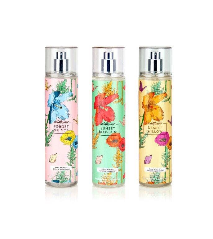 So French Perfumes - Wildflower Collection 3-Piece Morning Dew Body Mist Set
